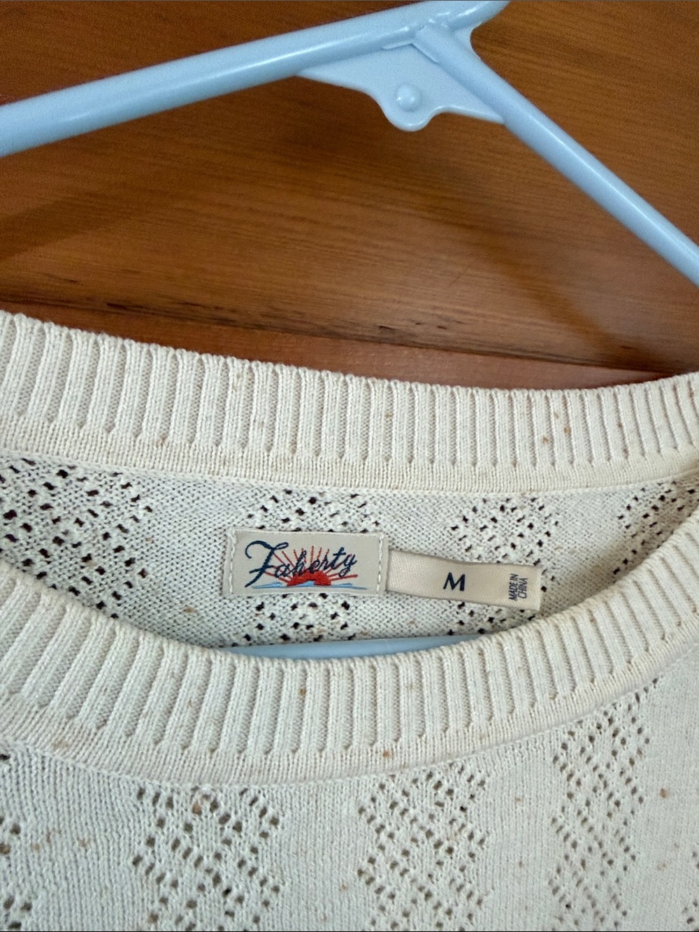 Faherty Pointelle Lola Sweater 100% cotton - Picture 9 of 9